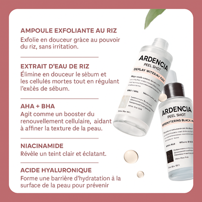 Duo d’Ampoules Exfoliantes au Riz par Ardencia